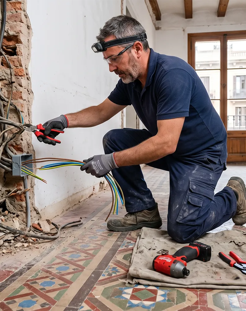 Instalación de cableado eléctrico en Barcelona