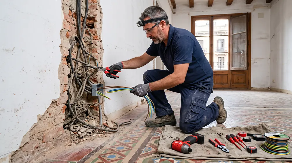 Instalación de cableado eléctrico en Barcelona