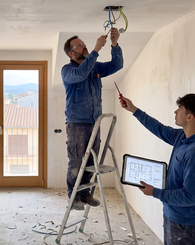Instalación eléctrica en una casa unifamiliar de Barcelona