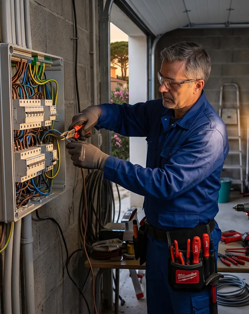 Cuadro eléctrico nuevo instalado en una vivienda