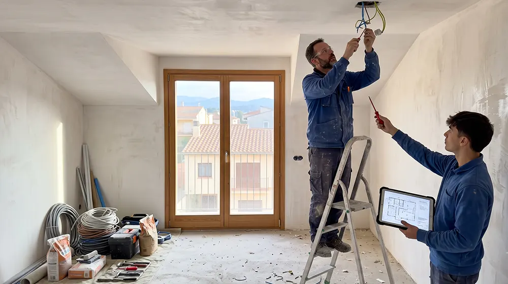 Instalación eléctrica en una casa unifamiliar de Barcelona