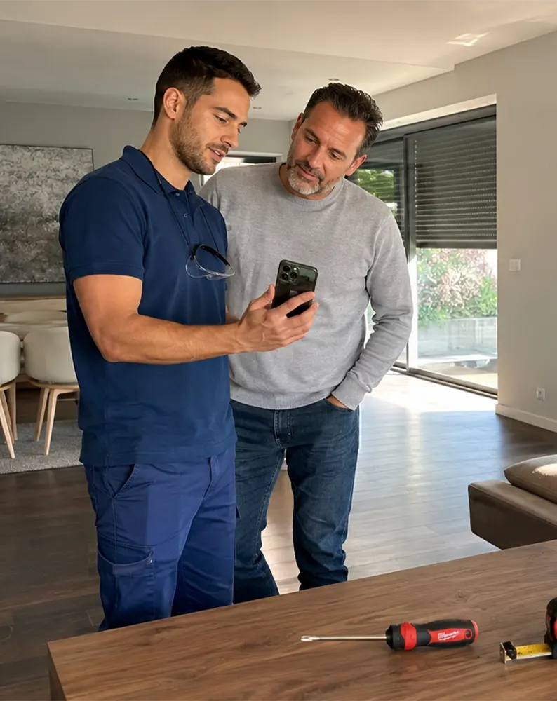 App móvil controlando la domótica del hogar en Barcelona