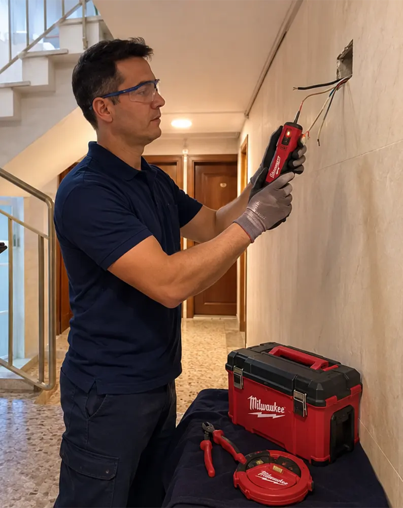 Cámara instalada en el garaje de una comunidad de vecinos