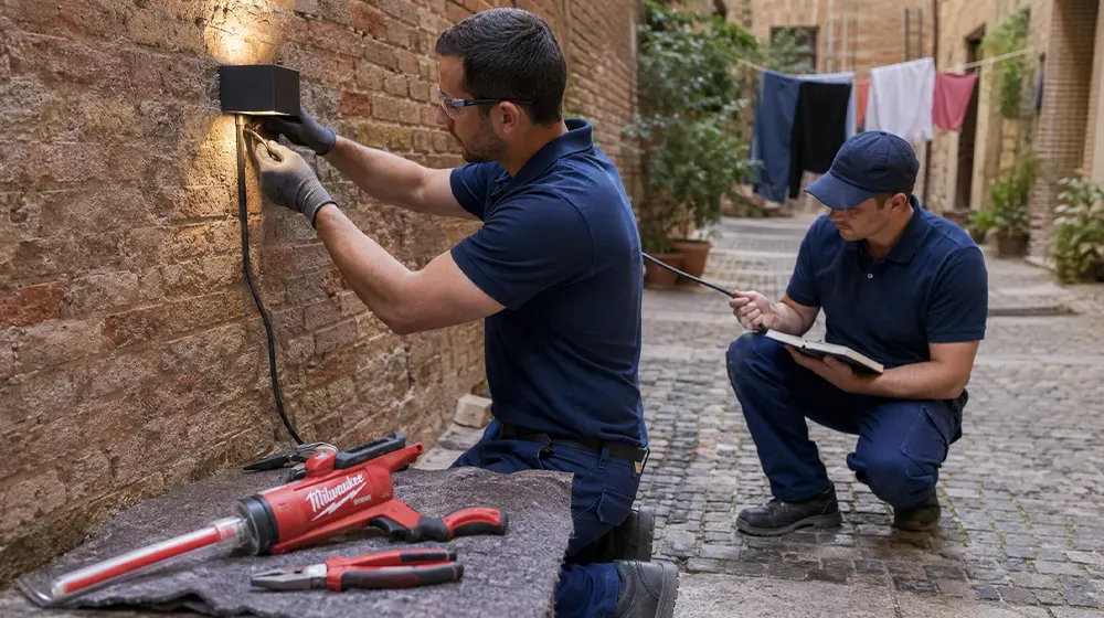 Tira LED instalada en una terraza de Barcelona