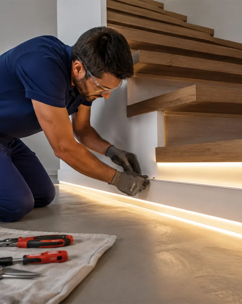Aplique de pared instalado en un dormitorio