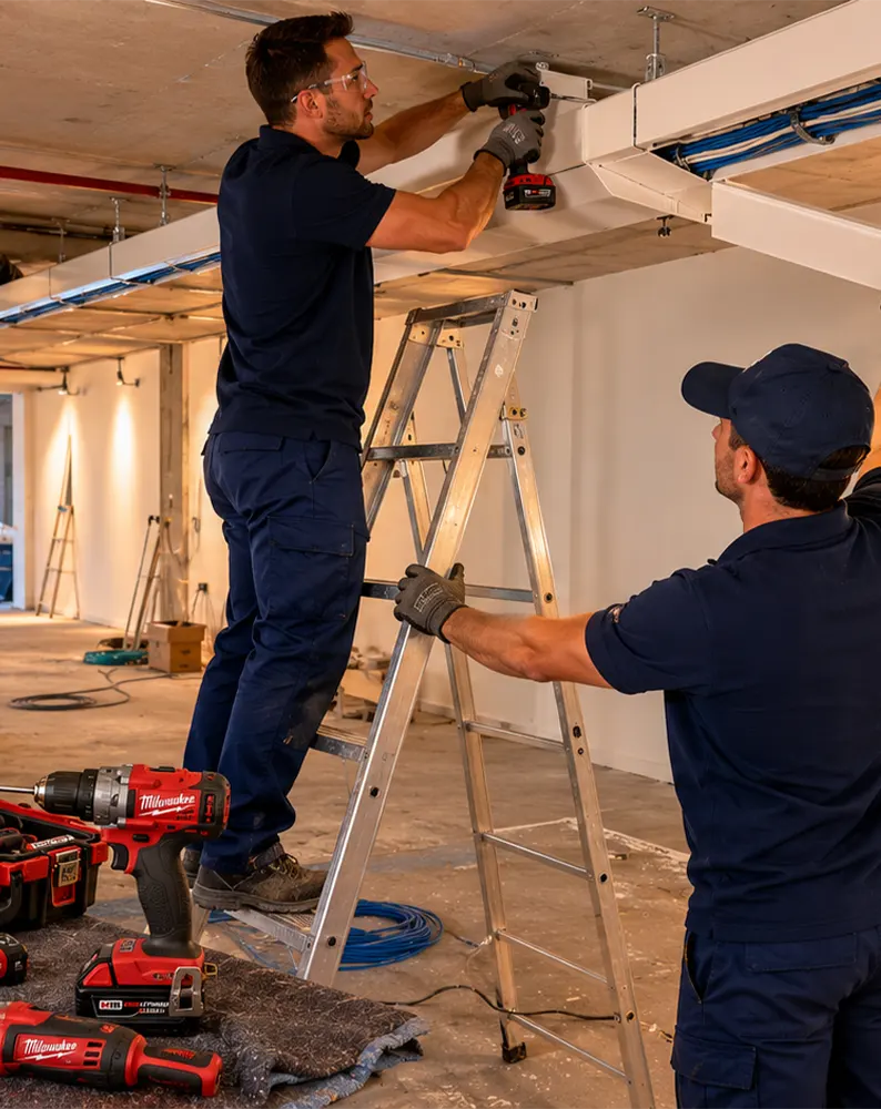 Cableado de red para oficina con varios puestos de trabajo