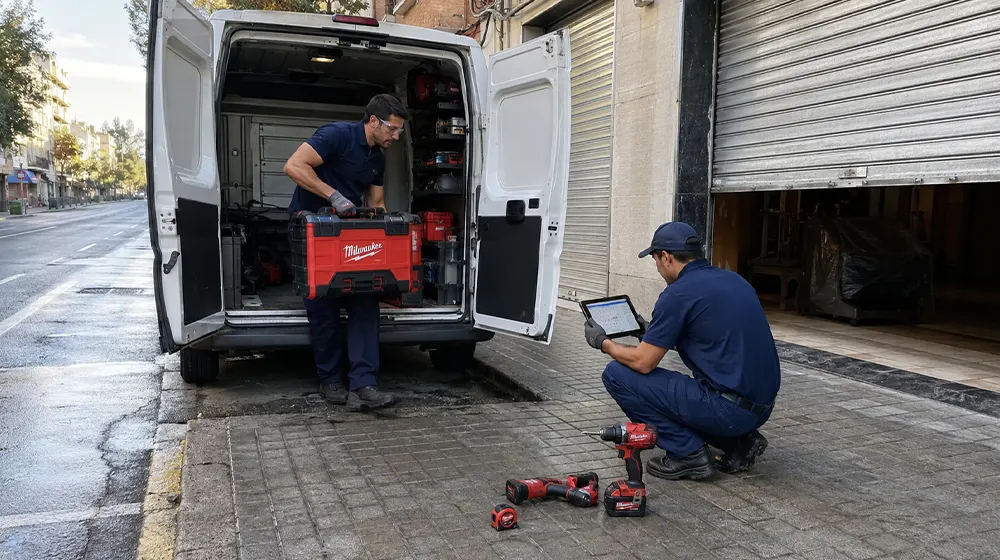 Inspección de baja tensión en una finca de Barcelona
