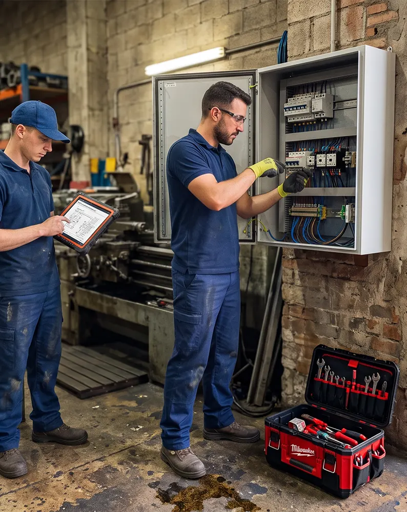 Armario eléctrico industrial trifásico montado a medida