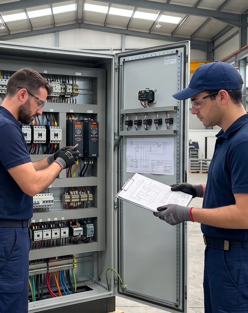 Armario eléctrico industrial montado a medida