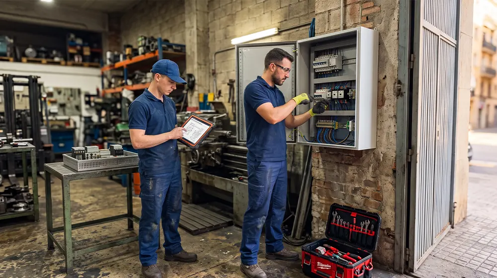 Armario eléctrico industrial trifásico montado a medida